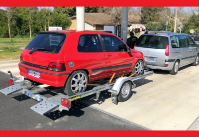 Location Remorque porte-voiture simple essieu ptac 1300kg à louer à Beauchamp