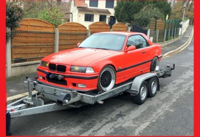 Location Location – remorque porte voiture double essieux ptac 2000kg à Beauchamp