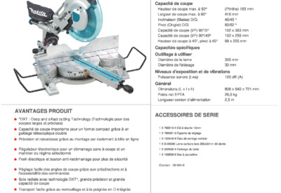 Location Scie à onglet électrique Makita à Panissières