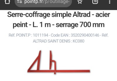 Location Serre coffrage Altrad à Ricquebourg